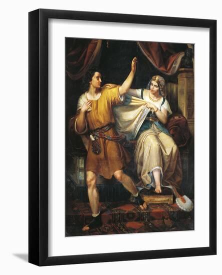 Joseph and Potiphar's Wife, 1852-Juan Urruchi-Framed Giclee Print