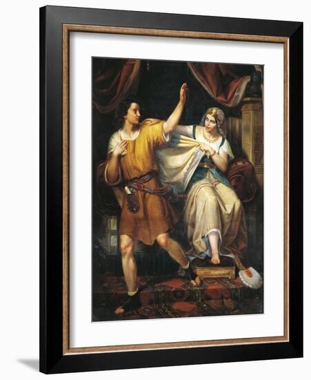 Joseph and Potiphar's Wife, 1852-Juan Urruchi-Framed Giclee Print