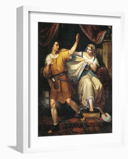 Joseph and Potiphar's Wife, 1852-Juan Urruchi-Framed Giclee Print