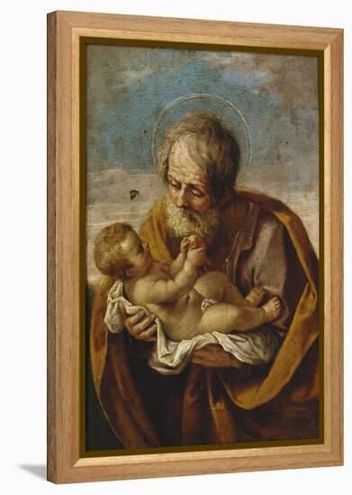 Joseph and the Christ Child in His Arms-Guido Reni-Framed Premier Image Canvas