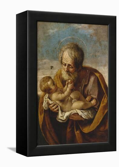 Joseph and the Christ Child in His Arms-Guido Reni-Framed Premier Image Canvas