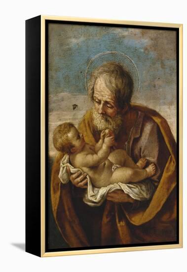 Joseph and the Christ Child in His Arms-Guido Reni-Framed Premier Image Canvas