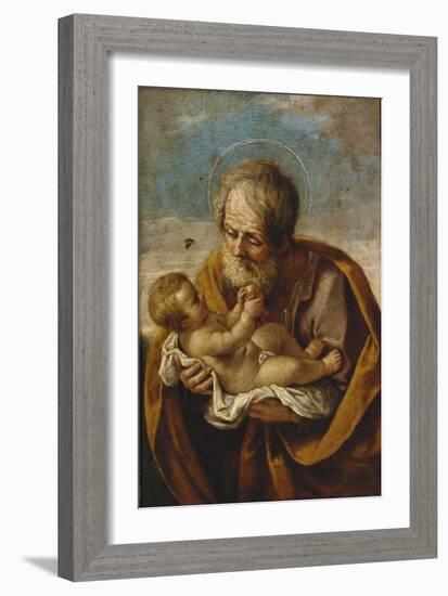 Joseph and the Christ Child in His Arms-Guido Reni-Framed Giclee Print