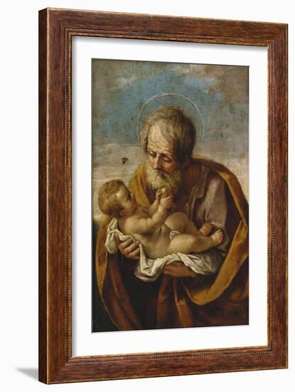 Joseph and the Christ Child in His Arms-Guido Reni-Framed Giclee Print