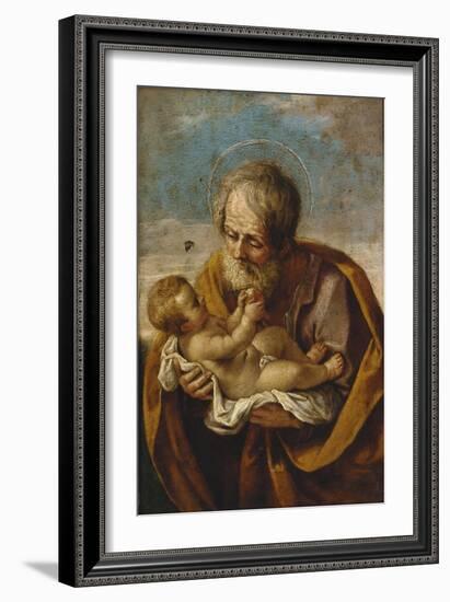 Joseph and the Christ Child in His Arms-Guido Reni-Framed Giclee Print