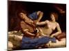 Joseph and the Wife of Potiphar, circa 1649-Guercino (Giovanni Francesco Barbieri)-Mounted Giclee Print