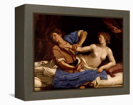 Joseph and the Wife of Potiphar, circa 1649-Guercino (Giovanni Francesco Barbieri)-Framed Premier Image Canvas