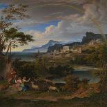 Landscape Near Olevano with Rainbow, 1823-24-Joseph Anton Koch-Giclee Print