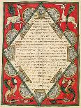 Page from a Hebrew Bible with Birds, 1299-Joseph Asarfati-Framed Premier Image Canvas