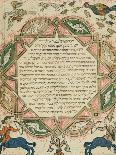 Page from a Hebrew Bible Depicting Fish with the Heads of Humans and Wildcats, 1299-Joseph Asarfati-Giclee Print