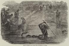 Hindoo Bathers in the River Jumna Surprised by a Snake-Joseph-Austin Benwell-Giclee Print