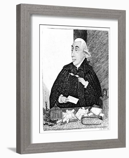 Joseph Black, Scottish Chemist, 1787-John Kay-Framed Giclee Print