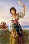 Young Girl with a Distaff-Joseph Bouvier-Premier Image Canvas