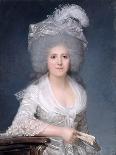Portrait of Louise Marie Josephine de Savoie, in a White Satin Dress-Joseph Boze-Giclee Print