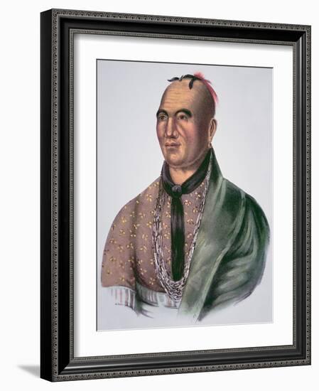 Joseph Brant (1742-1807) Chief of the Mohawks (Colour Litho)-American-Framed Giclee Print