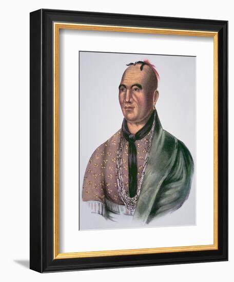 Joseph Brant (1742-1807) Chief of the Mohawks (Colour Litho)-American-Framed Premium Giclee Print