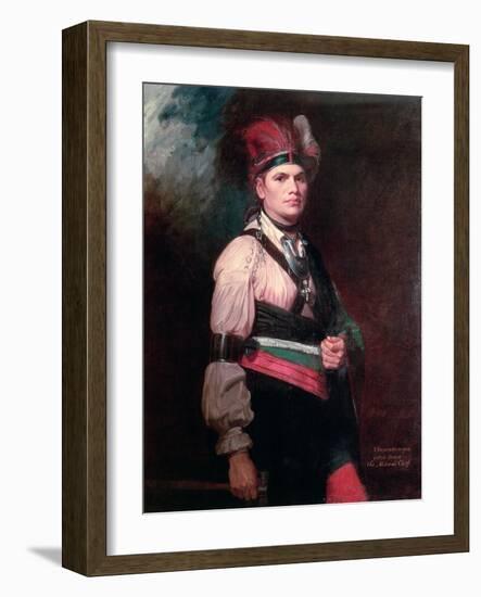 Joseph Brant, Chief of the Mohawks, 1742-1807-George Romney-Framed Giclee Print