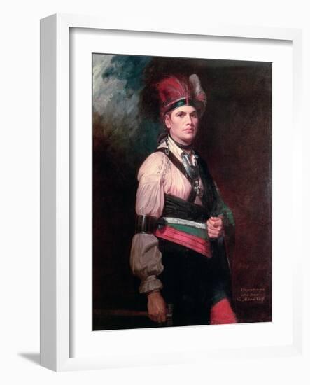 Joseph Brant, Chief of the Mohawks, 1742-1807-George Romney-Framed Giclee Print