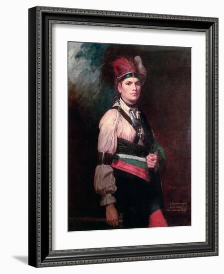 Joseph Brant, Chief of the Mohawks, 1742-1807-George Romney-Framed Giclee Print