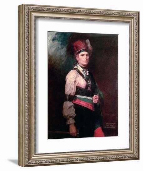 Joseph Brant, Chief of the Mohawks, 1742-1807-George Romney-Framed Giclee Print