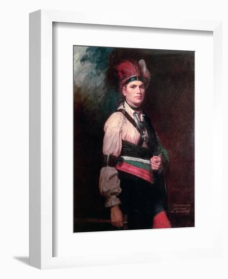 Joseph Brant, Chief of the Mohawks, 1742-1807-George Romney-Framed Giclee Print