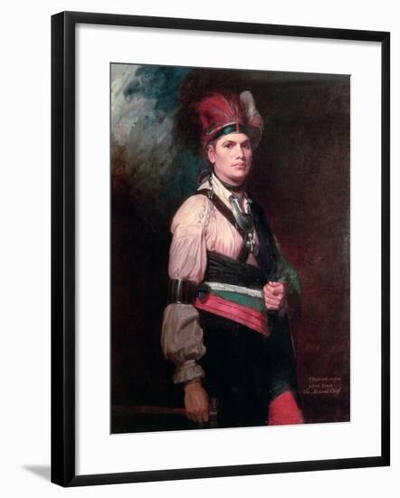 Joseph Brant, Chief of the Mohawks, 1742-1807-George Romney-Framed Giclee Print
