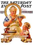 "Trimming the Pie," Saturday Evening Post Cover, November 23, 1935-Joseph Christian Leyendecker-Giclee Print