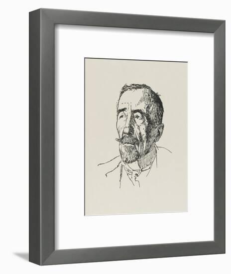 Joseph Conrad Polish-Born Writer in 1922-Powys Evans-Framed Art Print