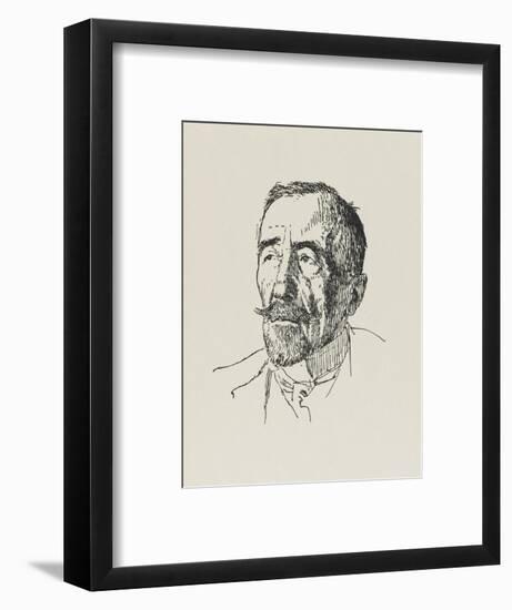 Joseph Conrad Polish-Born Writer in 1922-Powys Evans-Framed Art Print