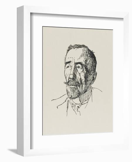 Joseph Conrad Polish-Born Writer in 1922-Powys Evans-Framed Art Print