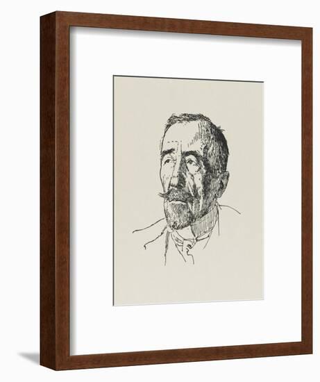 Joseph Conrad Polish-Born Writer in 1922-Powys Evans-Framed Art Print