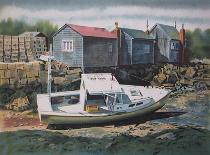 Beached Boat-Joseph Correale-Framed Collectable Print