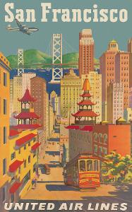United Airlines San Francisco c.1950 by Joseph Feher