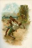 Illustration for Robinson Crusoe-Joseph Finnemore-Mounted Giclee Print