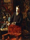 A Gentleman in an Interior, 1881-Joseph-gabriel Aubrun-Framed Premier Image Canvas