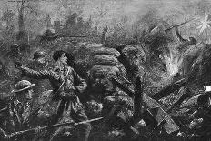 WW1 - Trench Warfare and Ammunition Transportation at Night-Joseph Gray-Framed Art Print