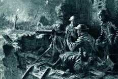 WW1 - Machine Gunners in Action-Joseph Gray-Framed Art Print