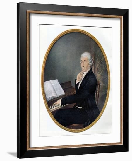 Joseph Haydn at the piano-Johann Zitterer-Framed Giclee Print