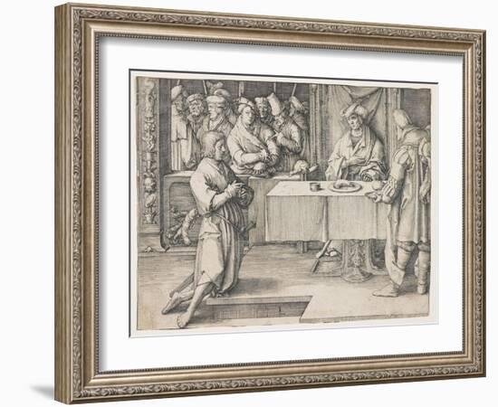 Joseph Interpreting Pharaoh's Dreams, 1512-Lucas van Leyden-Framed Giclee Print