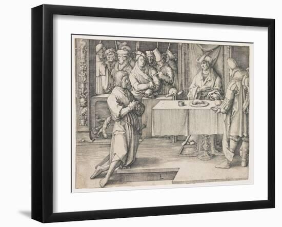 Joseph Interpreting Pharaoh's Dreams, 1512-Lucas van Leyden-Framed Giclee Print