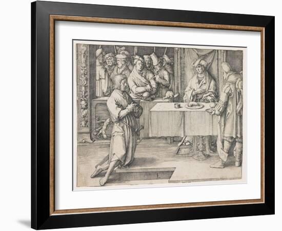 Joseph Interpreting Pharaoh's Dreams, 1512-Lucas van Leyden-Framed Giclee Print