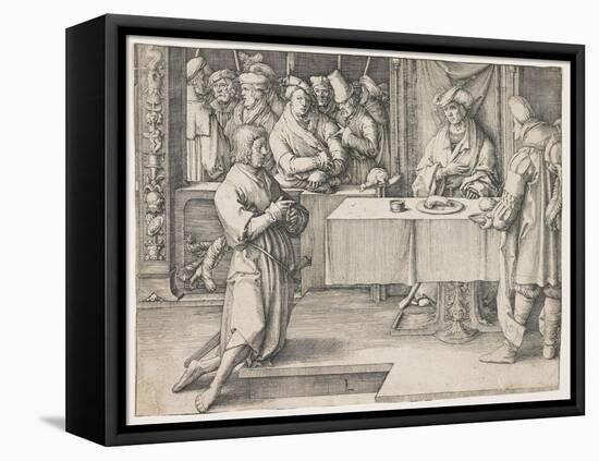 Joseph Interpreting Pharaoh's Dreams, 1512-Lucas van Leyden-Framed Premier Image Canvas