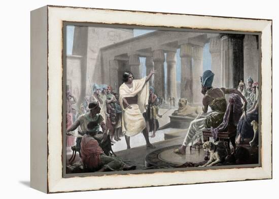 Joseph Interpreting the Pharaoh's Dream. Genesis 41:25-26. 19th Century. Coloured-null-Framed Premier Image Canvas