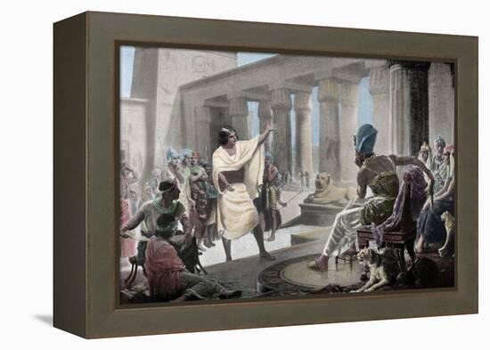 Joseph Interpreting the Pharaoh's Dream. Genesis 41:25-26. 19th Century. Coloured-null-Framed Premier Image Canvas