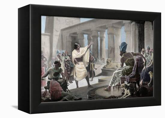 Joseph Interpreting the Pharaoh's Dream. Genesis 41:25-26. 19th Century. Coloured-null-Framed Premier Image Canvas