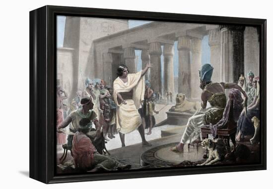 Joseph Interpreting the Pharaoh's Dream. Genesis 41:25-26. 19th Century. Coloured-null-Framed Premier Image Canvas
