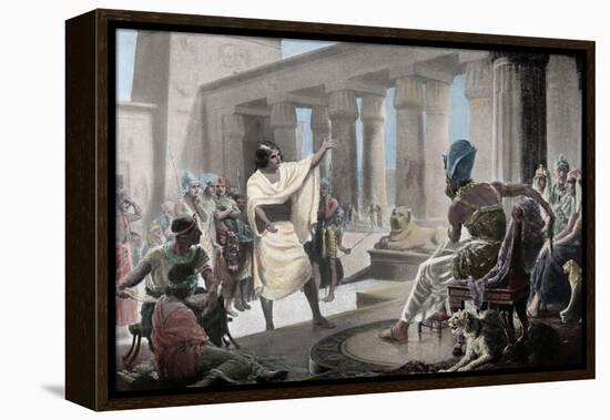 Joseph Interpreting the Pharaoh's Dream. Genesis 41:25-26. 19th Century. Coloured-null-Framed Premier Image Canvas