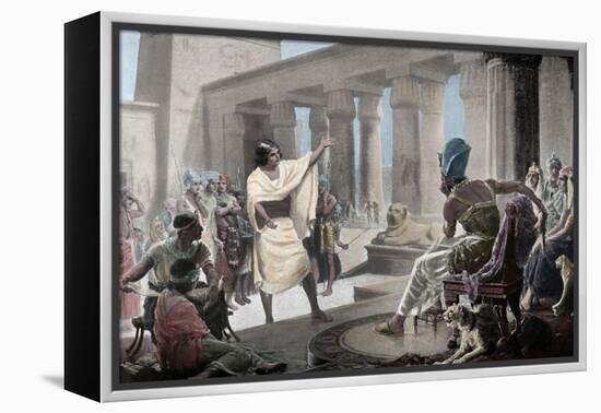 Joseph Interpreting the Pharaoh's Dream. Genesis 41:25-26. 19th Century. Coloured-null-Framed Premier Image Canvas