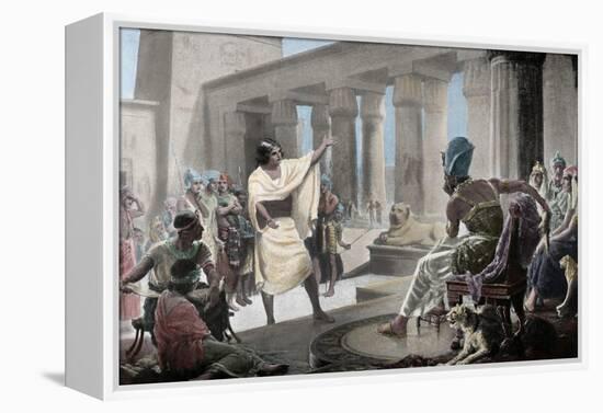 Joseph Interpreting the Pharaoh's Dream. Genesis 41:25-26. 19th Century. Coloured-null-Framed Premier Image Canvas