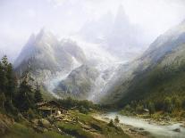 A View of Chamonix and Mont Blanc-Joseph Jansen-Giclee Print